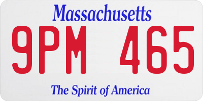 MA license plate 9PM465