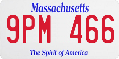 MA license plate 9PM466