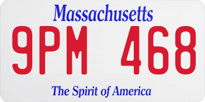 MA license plate 9PM468