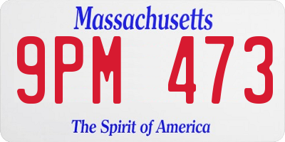 MA license plate 9PM473