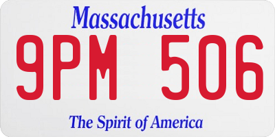 MA license plate 9PM506