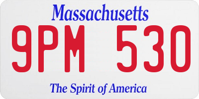 MA license plate 9PM530