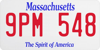 MA license plate 9PM548