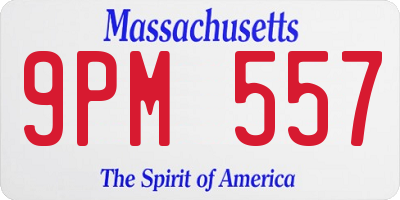 MA license plate 9PM557
