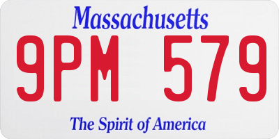 MA license plate 9PM579