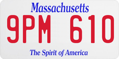 MA license plate 9PM610