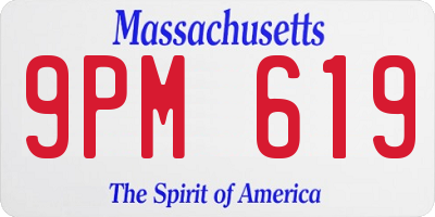 MA license plate 9PM619