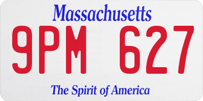 MA license plate 9PM627