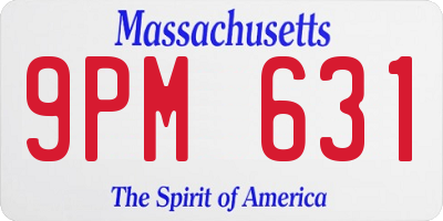 MA license plate 9PM631