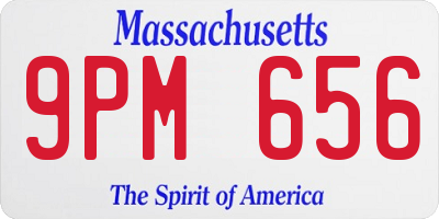 MA license plate 9PM656