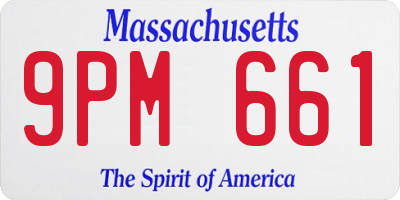 MA license plate 9PM661