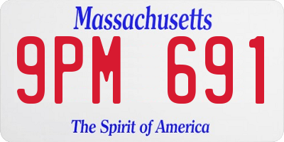 MA license plate 9PM691