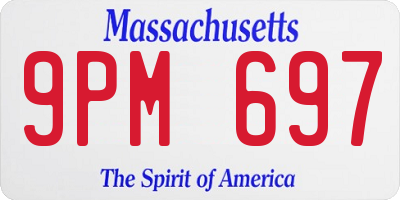 MA license plate 9PM697