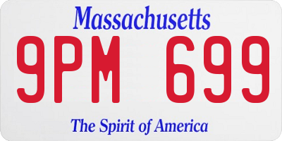 MA license plate 9PM699