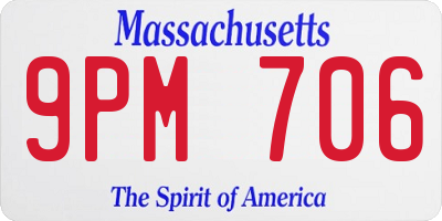 MA license plate 9PM706