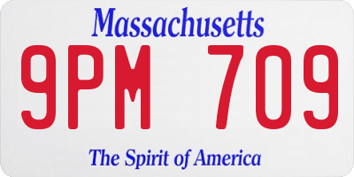 MA license plate 9PM709