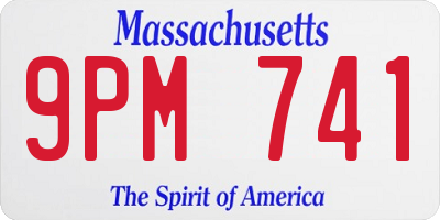 MA license plate 9PM741