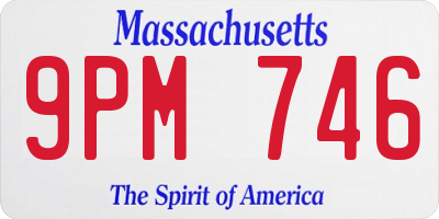 MA license plate 9PM746