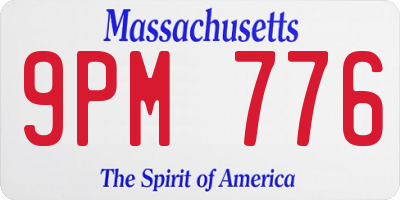 MA license plate 9PM776
