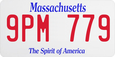 MA license plate 9PM779