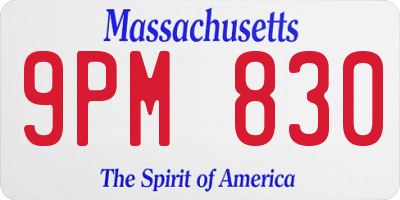 MA license plate 9PM830