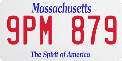 MA license plate 9PM879