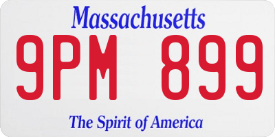 MA license plate 9PM899