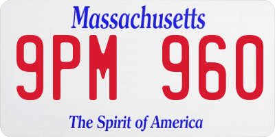 MA license plate 9PM960