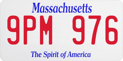 MA license plate 9PM976