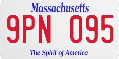 MA license plate 9PN095