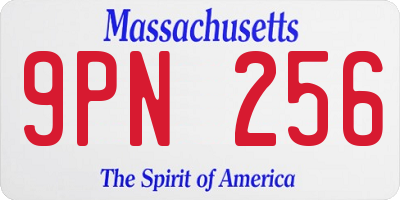 MA license plate 9PN256