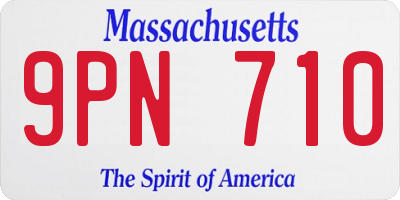 MA license plate 9PN710