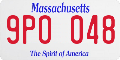 MA license plate 9PO048