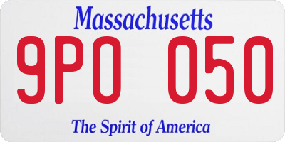 MA license plate 9PO050