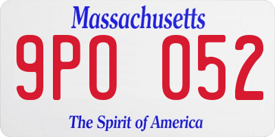 MA license plate 9PO052