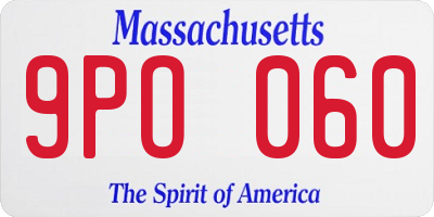 MA license plate 9PO060