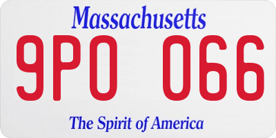 MA license plate 9PO066