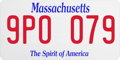 MA license plate 9PO079