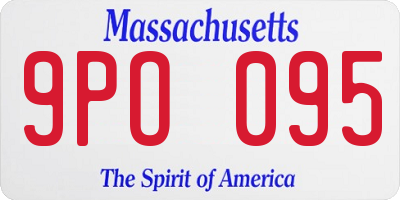MA license plate 9PO095