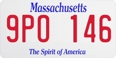 MA license plate 9PO146