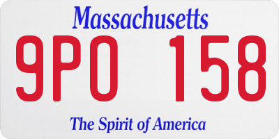 MA license plate 9PO158