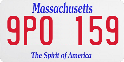 MA license plate 9PO159