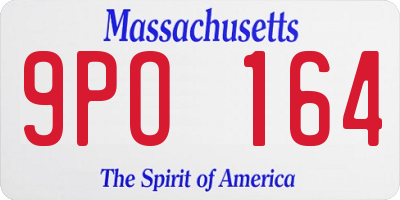 MA license plate 9PO164