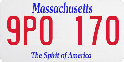 MA license plate 9PO170