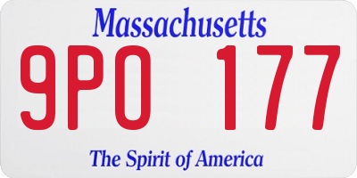 MA license plate 9PO177