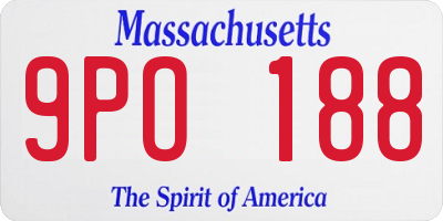 MA license plate 9PO188