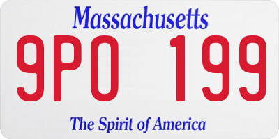 MA license plate 9PO199