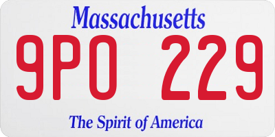 MA license plate 9PO229