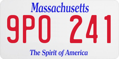 MA license plate 9PO241