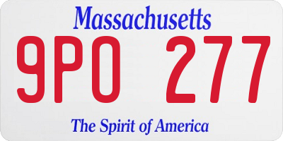 MA license plate 9PO277